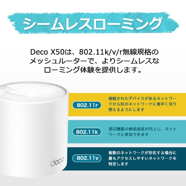 TP-LINK deco X50 AX メッシュWi-Fiルーター Wi-fi6