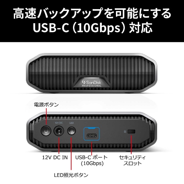 SDPHF1A-004T-SBAAD 外付けHDD USB-C接続 G-DRIVE 2022(Mac対応) [4TB