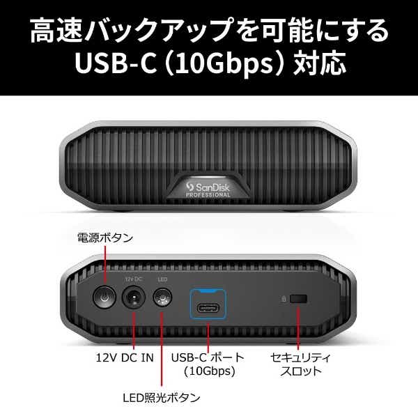 SDPHF1A-006T-SBAAD 外付けHDD USB-C接続 G-DRIVE 2022(Mac対応) [6TB