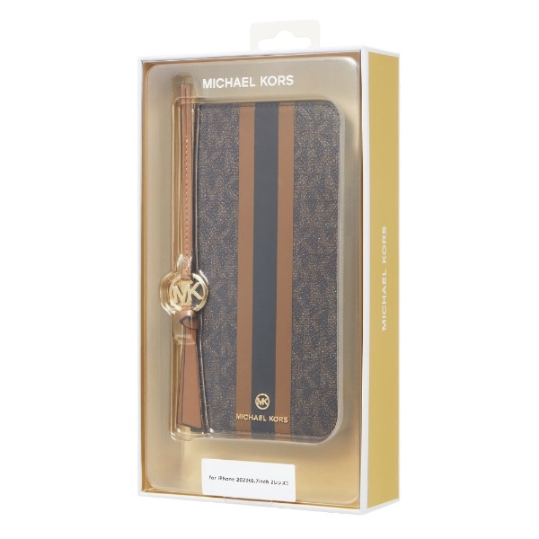 MICHAEL KORS - Folio Case Stripe With Tassel Charm for MagSafe for 