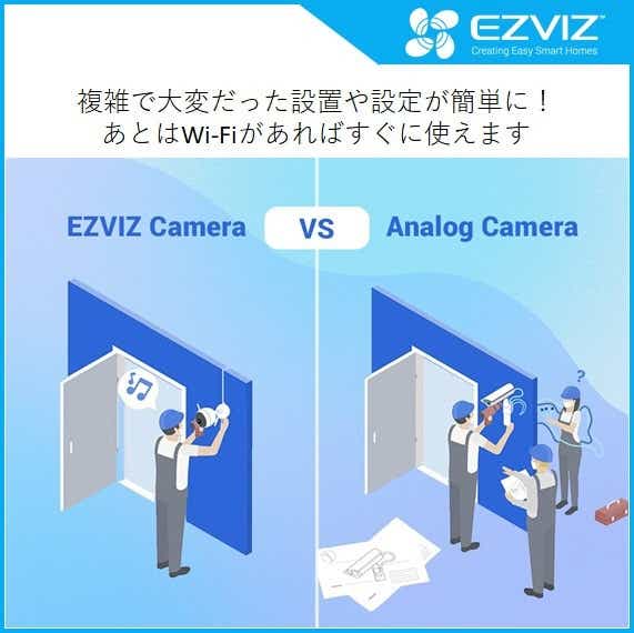 EZVIZ CS-H3c Color 屋外用 防犯カメラ ネットワークカメラ カラー