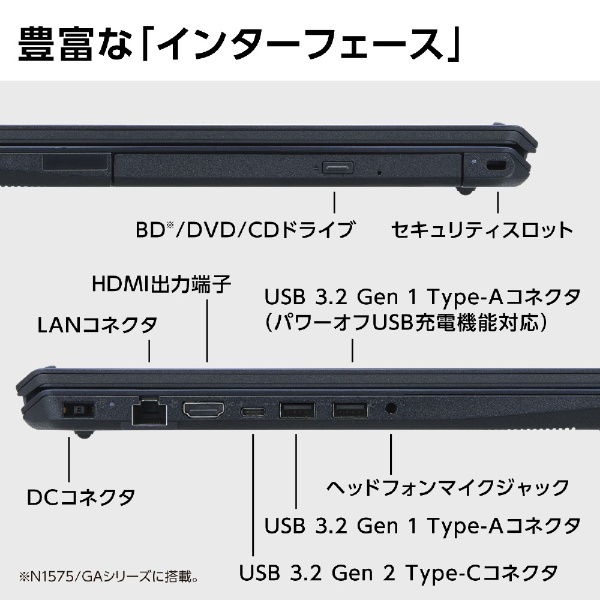 ノートパソコン LAVIE N15(N1535/GAL) ネイビーブルー PC-N1535GAL