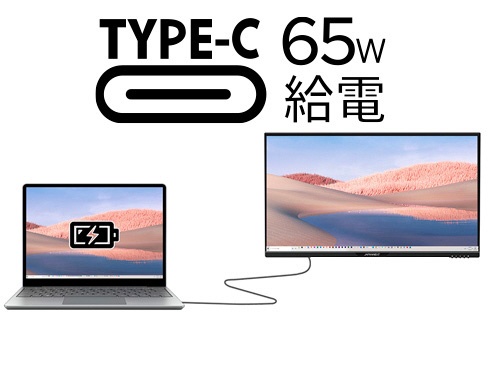 USB-C接続 PCモニター ホワイト JN-IPS2381FHDR-C65W-HSP-W [23.8型