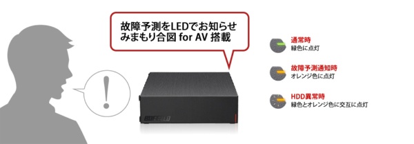 HD-LE4U3-BB 外付けHDD USB-A接続 テレビ・パソコン両対応 ブラック