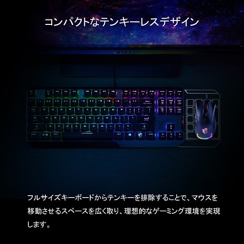 ゲーミングキーボード VIGOR GK50 LOW PROFILE TKL JP [有線 /USB