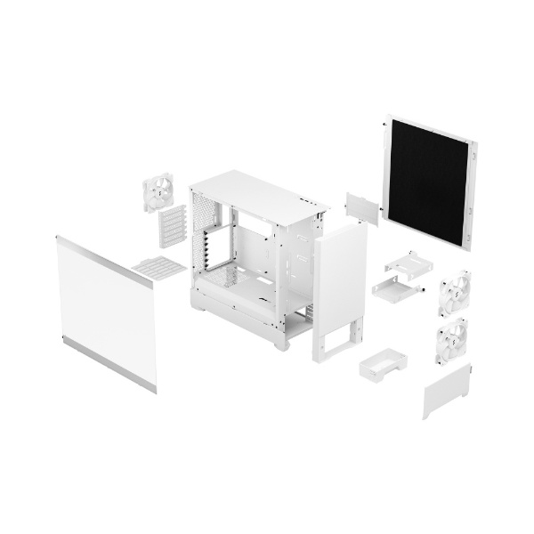 PCケース [ATX /Micro ATX /Mini-ITX] Pop Silent White TG Clear Tint