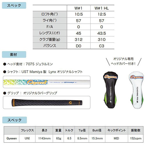 ドライバー型練習器 Teaching PRO III Qyeen キュイーーーン 10.5°45