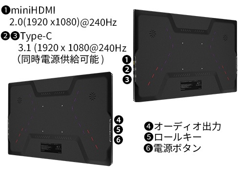 USB-C接続 ゲーミングモニター JN-MD-173GT240FHDR [17型 /フルHD(1920