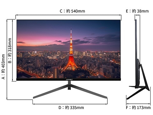 USB-C接続 PCモニター JN-IPS2380FHD-C65W-N [23.8型 /フルHD(1920