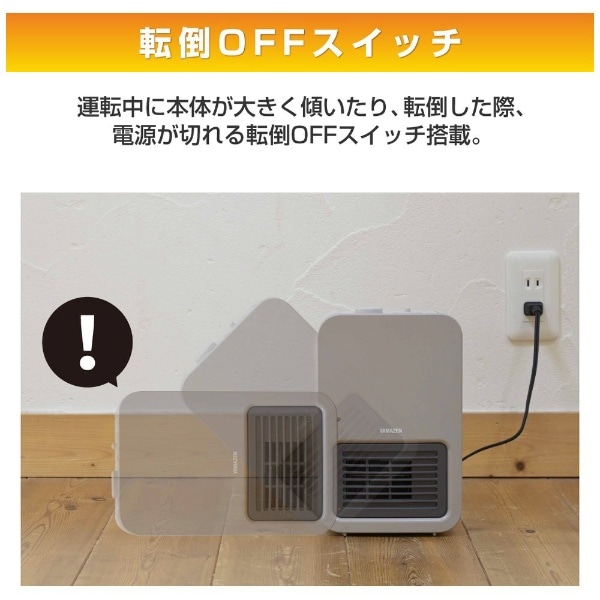 ミニセラミックヒーター 温度調整機能付き サーモ EDMF-SE06(G)(EDMF