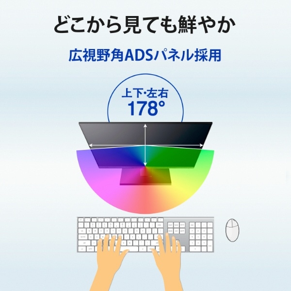 USB-C接続 PCモニター ホワイト LCD-C221DW [21.5型 /フルHD(1920×1080