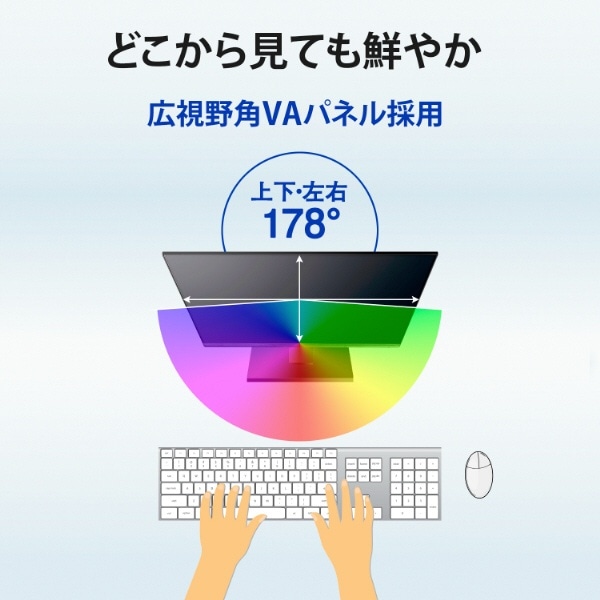 PCモニター フリースタイルスタンド＆100Hz ブラック LCD-D221SV-F