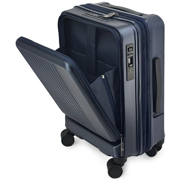 機内持ち込みスーツケース 容量拡張可 40（/46）L マットネイビー 2202 ...