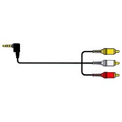 VX-ML20G RCAケーブル [2.0m /ピンプラグ+ステレオ音声⇔4極ミニプラグ