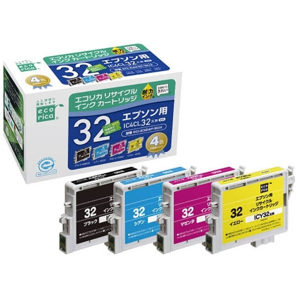 ECI-E324P/BOX 互換プリンターインク 4色パック[ECIE324PBOX](その他