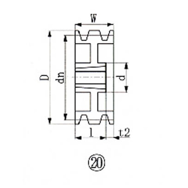 ブッシングプーリー SPB 224mm 溝数3 SPB2243(SPB2243): ビックカメラ