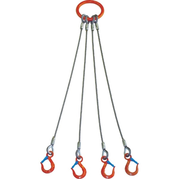 4本吊 ワイヤスリング 1．6t用×1．5m 4WRS 1.6T×1.5[4WRS1.6TX1.5