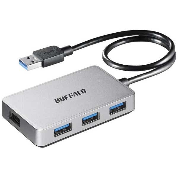 BSH4U300U3 USBハブ シルバー [バスパワー /4ポート /USB3.0対応