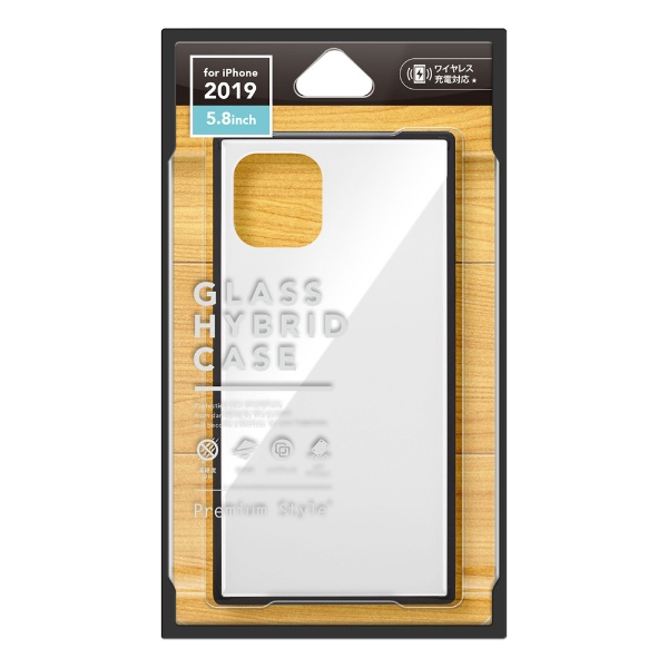 iPhone 11 Pro 5.8インチ用 ガラスハイブリッドケース ホワイト PG