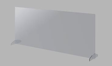 デスクスクリーンPA50 （ポリカ脚タイプ）6枚セット（約幅100×奥行18