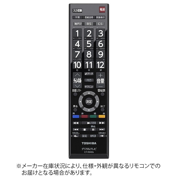 純正テレビ用リモコン【部品番号:75044681】 CT-90486 [単4電池