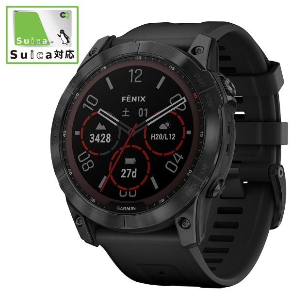 010-02541-43 fenix 7X Sapphire Dual Power 【Suica対応】 GARMIN Ti