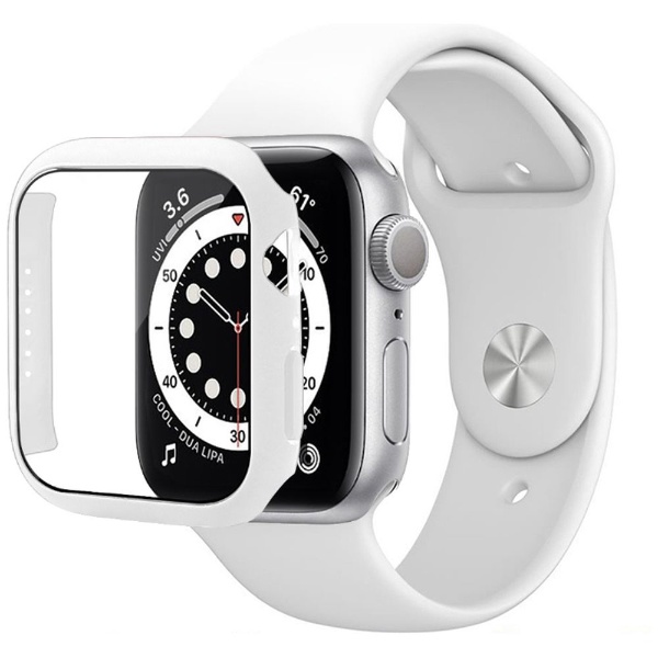 Apple Watch 7 41mm シンプルモノカラー 強化ガラス付カバー＆バンド ホワイト JGWSSCW7S-WH(ホワイト):  ビックカメラ｜JRE MALL