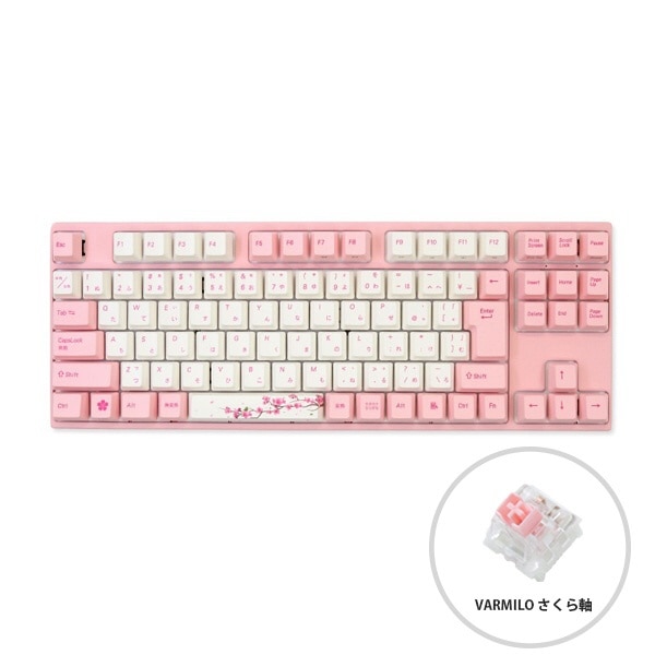 ゲーミングキーボード 92 Sakura JIS(サクラ軸V2) ピンク vm-vem92 
