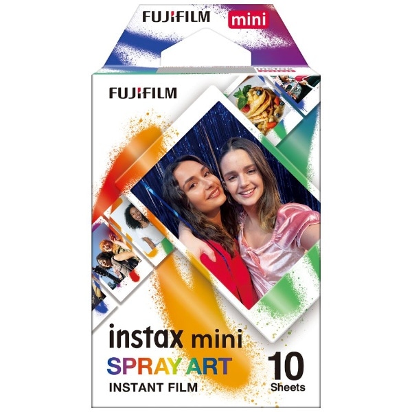 チェキ インスタントフィルム カラー instax mini SPRAY ART（スプレー