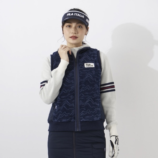 レディース ゴルフ ワンピース ガラ FILA GOLF(Mサイズ/ネイビー