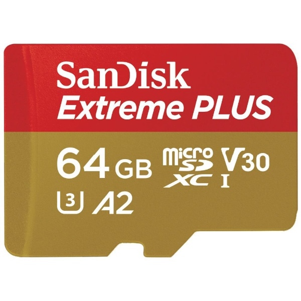 SanDisk Extreme PLUS microSDXC UHS-Iカード 64GB SDSQXBU-064G-JB3MD ...