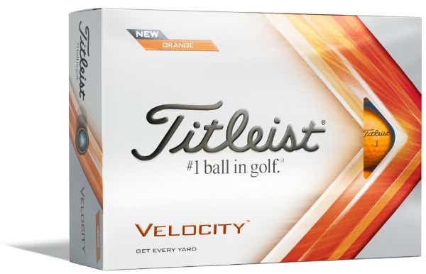 ゴルフボール TITLEIST VELOCITY《1ダース(12球)/オレンジ》【返品交換