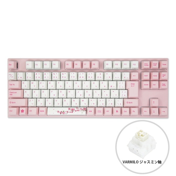 ゲーミングキーボード Sakura 92(ジャスミン軸) ピンク vm-vem92-a042 