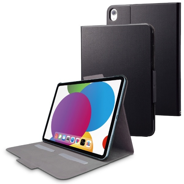 エレコム iPad 第10世代 フラップケース ソフトレザー フリーアングル スリープ対応 ブラック TB-A22RWVFUBK /l
