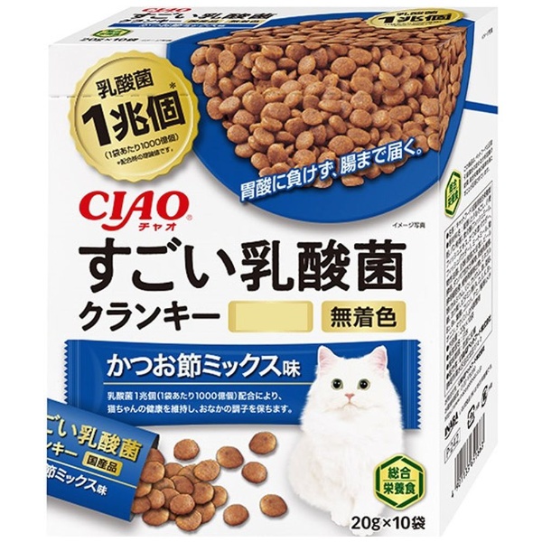 CIAO（チャオ）すごい乳酸菌クランキーBOX かつお節ミックス味 20g×10