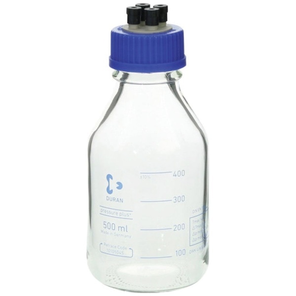 SIBATA HPLCねじ口びん 4ポートキャップ付 500mL （2個入） 017270500A