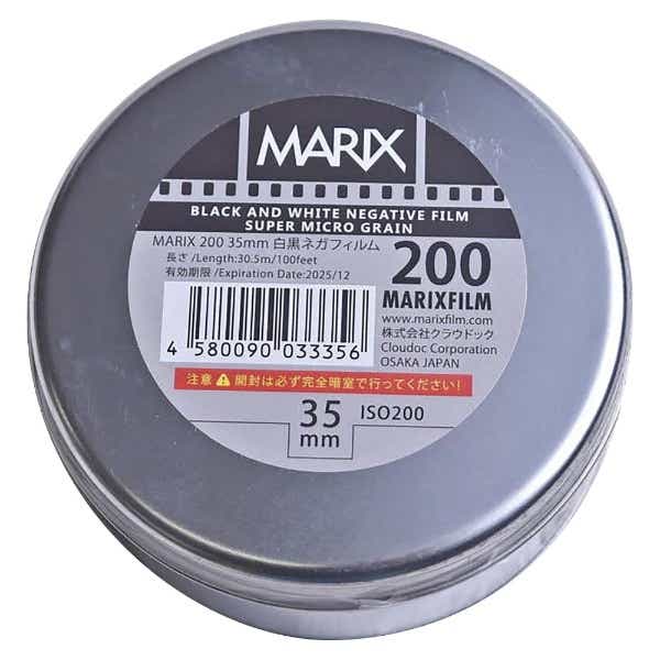マリックス【缶入り・長巻100】ISO200 白黒ネガフィルム MARIX-ISO200
