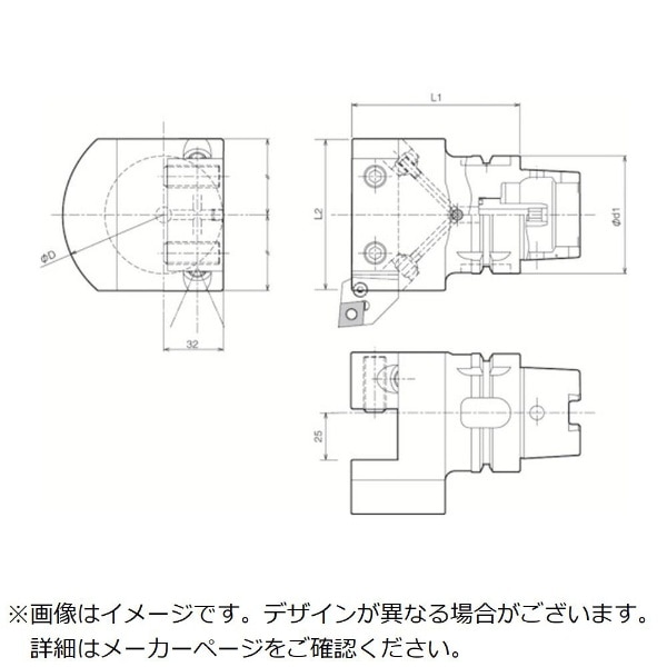 京セラ ツーリング機器 外径・端面加工角シャンク取付用ホルダ