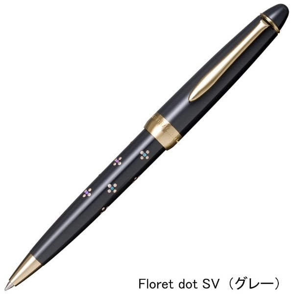 Classic Ko 文房蒔絵 ボールペン Floret dot SV [0.7mm] グレー 15 ...