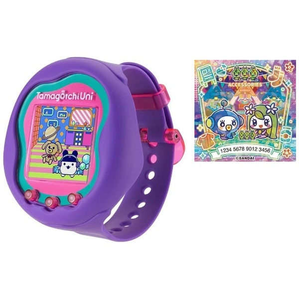 特典]たまステッカー＋Tamagotchi Uni Purple（たまごっち ユニ