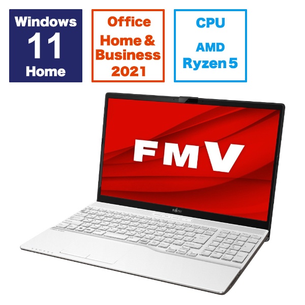 ノートパソコン FMV LIFEBOOK AH480/H プレミアムホワイト FMVA480HW