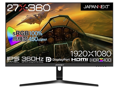 ゲーミングモニター 27X-360 JN-360IPS27FHDR [27型 /フルHD(1920×1080