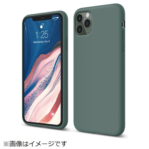 iPhone 11 Pro MAX シリコンケース ミッドナイトグリーン