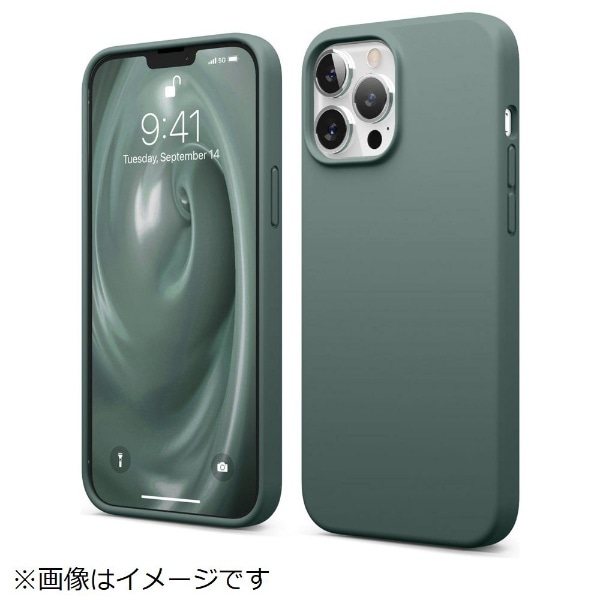 iPhone 13 Pro Max シリコンケース ミッドナイトグリーン