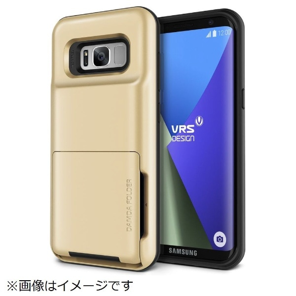 GALAXY S8 ケース Damda Folder VRS DESIGN シャインゴールド 