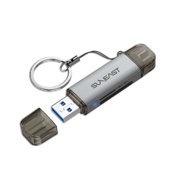 コンパクトSD/microSDカードリーダー USB Type-C/Type-A対応 最大転送