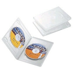 Blu-ray/DVD/CD対応 トールケース 2枚収納×5 クリア CCD-DVD05CR