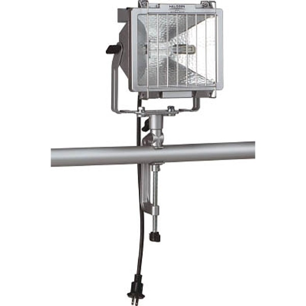 照明器具 ハタヤ 防雨型スタンド付ハロゲンライト 500W×2灯 100V接地付電線5m PHCX-505KN - 1