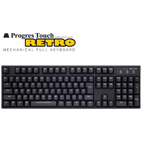 キーボード Cherry MX 青軸 ARCHISS ProgresTouch RETRO 黒 AS-KBPD08