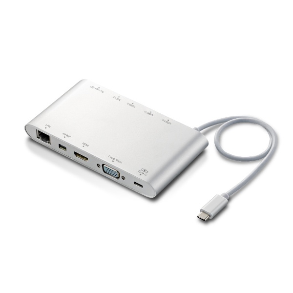 mUSB-C IXX J[hXbg2 / HDMI / VGA / Mini DisplayPort / LAN / 3.5mm / USB-A3 / USB-Cn USB PDΉ 60W hbLOXe[V (Chrome/iPadOS/Mac/Windows11Ή) Vo[ DST-C08SV [USB Power DeliveryΉ]